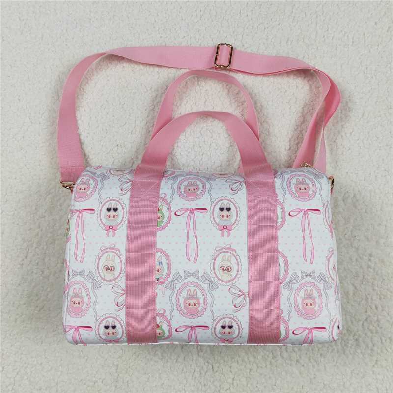 5.2 BA0301 Cartoon mirror pink and white gym bag
