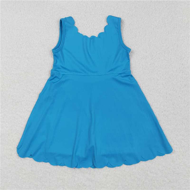 6.3 GSD2375 Pure blue lace yoga sleeveless dress