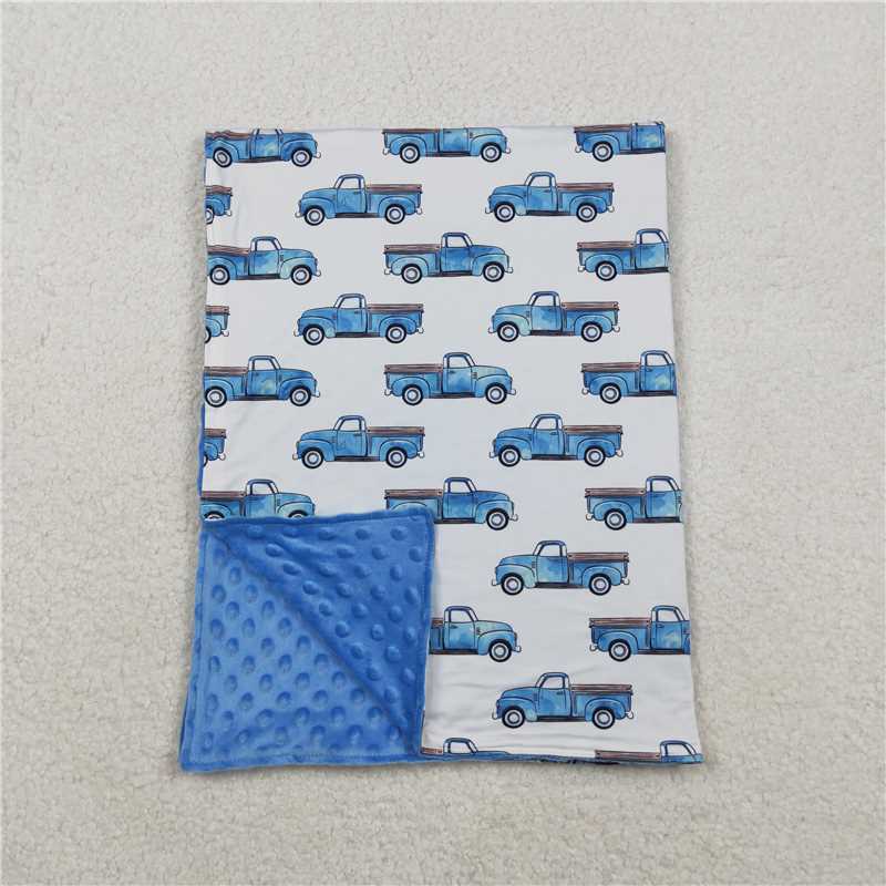 X11.8 BL0062 Blue Truck Baby Blanket