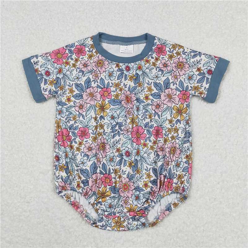 SR1500 floral short sleeve jumpsuit