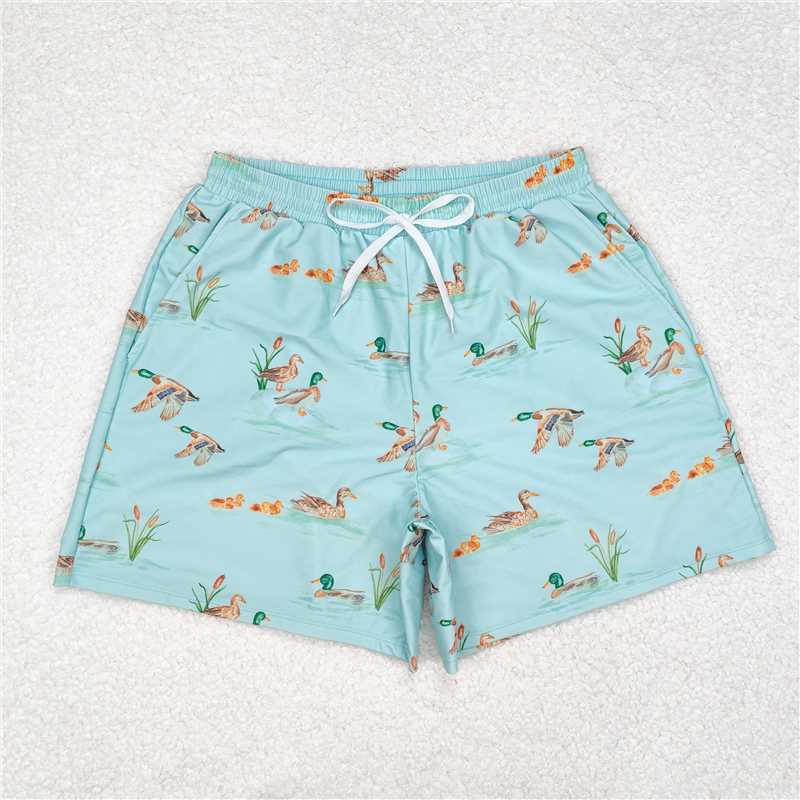 4.10 S0428 Adult male duck light green swimming trunks