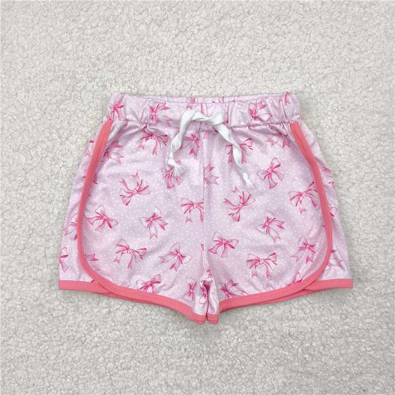 4.11 SS0463 Polka dot pink bow pattern shorts