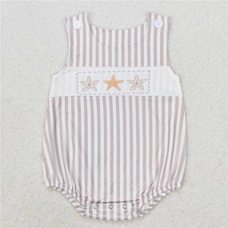 SR1487 Starfish striped vest one-piece