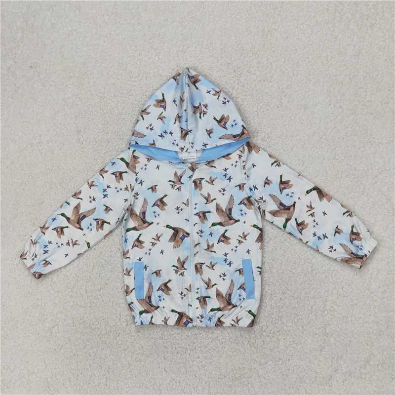 5.10 GT0875 Duck beige blue zip-up hooded long-sleeved top