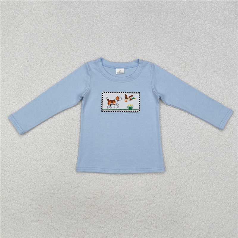 BT0931 Embroidered engineering truck stripes yellow collar green zipper long sleeve top