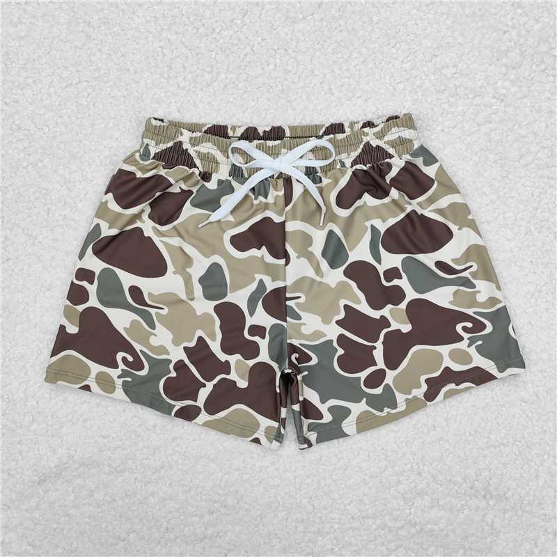 4.28 S0475 Brown and green camouflage swimming trunks