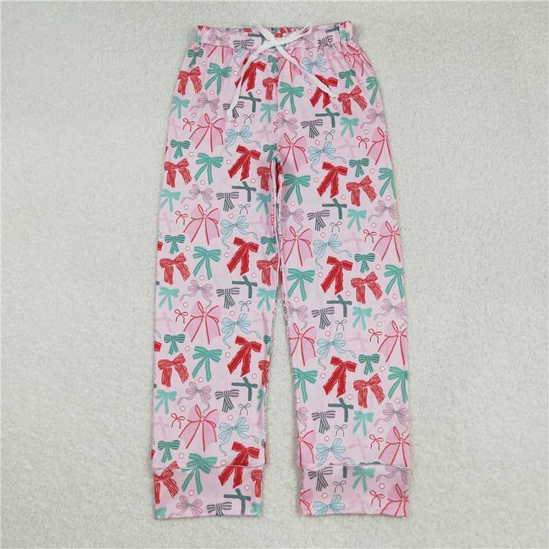 X10.10 P0766 Adult Women's Pink Bow Pattern Pants