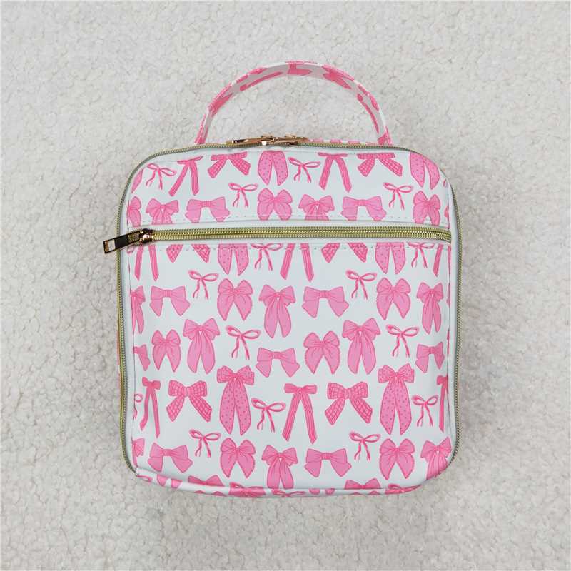 4.19 BA0284 White lunch box bag with pink bow pattern