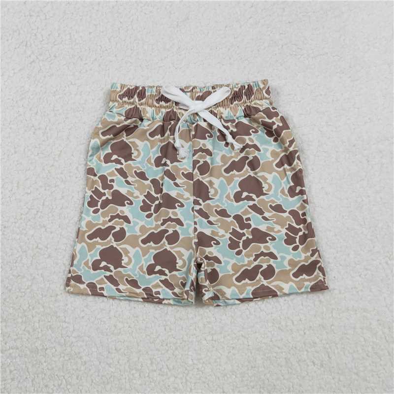 x12.13 SS0697 Blue-green-brown camouflage shorts