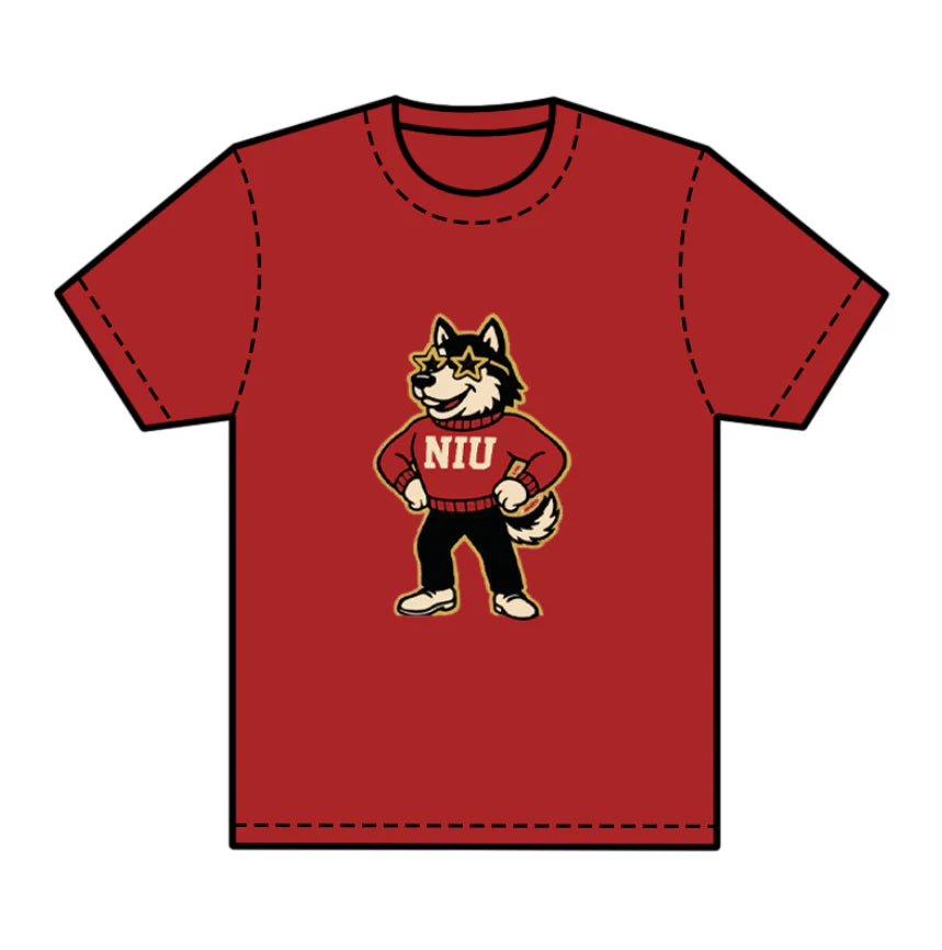 8.1preorder(moq 5) Baby Boys Red Short Sleeves Wolf Niu Team Tee Shirts Tops