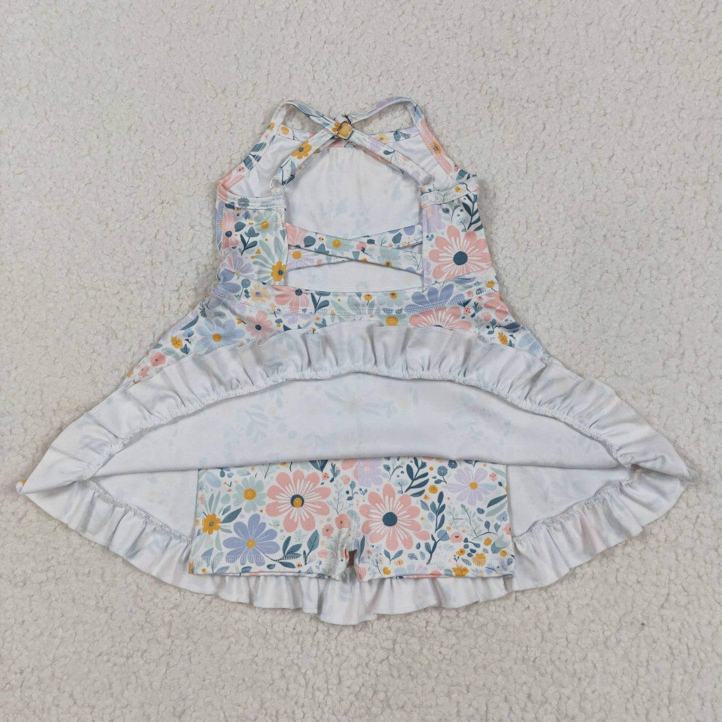 5.12 GSD2281 Colorful flower and leaf yoga sleeveless dress