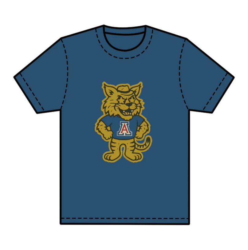 8.1preorder(moq 5) Baby Boys Blue Short Sleeves Cats A Team Tee Shirts Tops