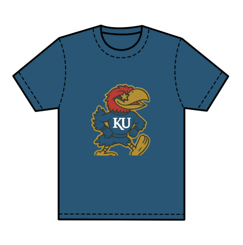 8.1preorder(moq 5) Baby Boys Blue Short Sleeves Eagles KU Team Tee Shirts Tops