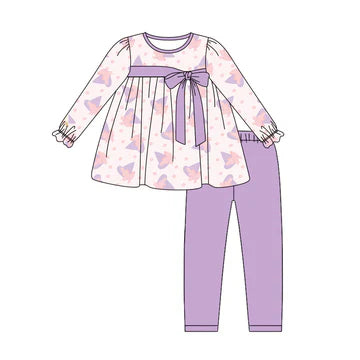 6.3 Purple Girl Butterfly Long Sleeve Cartoon Suit