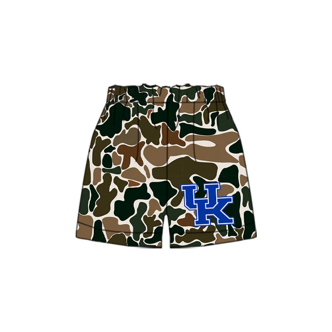 7.3Preorder(moq 5) Baby Boys Brown Camouflage UK Team Sports Shorts