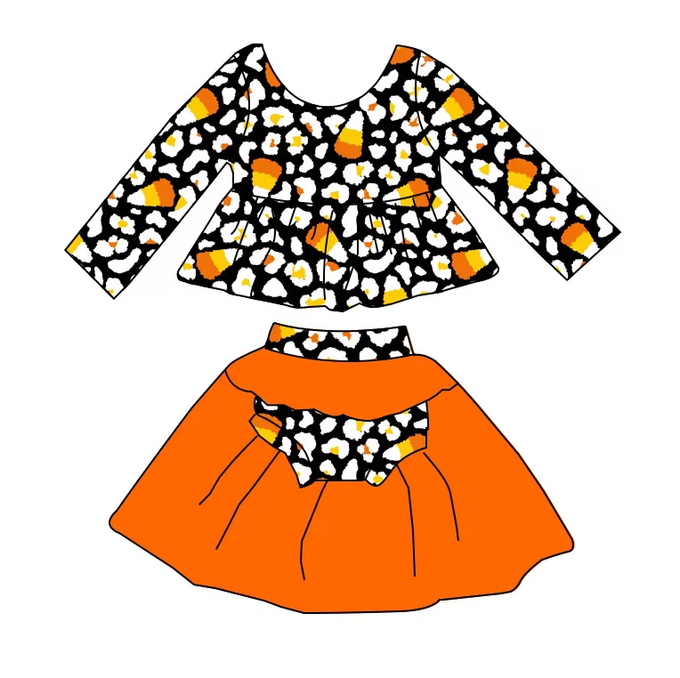 6.21 Halloween Candy Long Sleeve Toddler Clothes