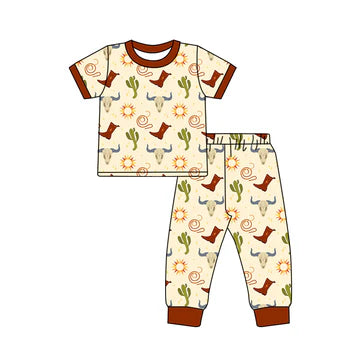 5.24 Cactus Boots Bull Head Short Sleeve Suit