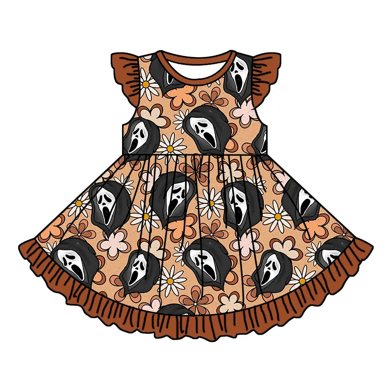 5.15 Halloween flower ghost face dress