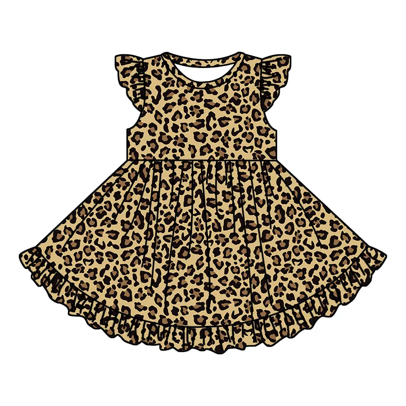 5.15 Leopard print flying sleeve dress