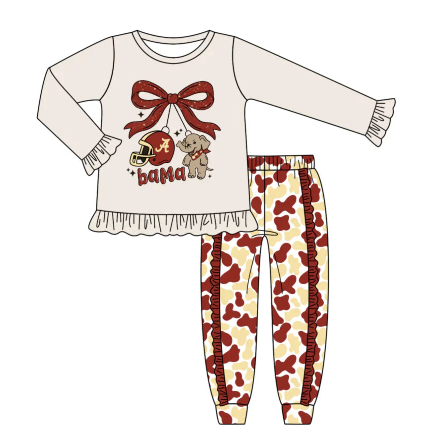 X8.15Baby Girls Grey Alabama Elephant suit