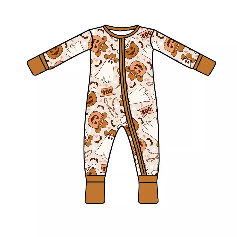 6.16 Halloween Brown Pumpkin Long Sleeve Toddler Clothes