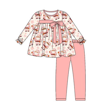 6.3 Santa Claus pink strap long sleeve cartoon suit