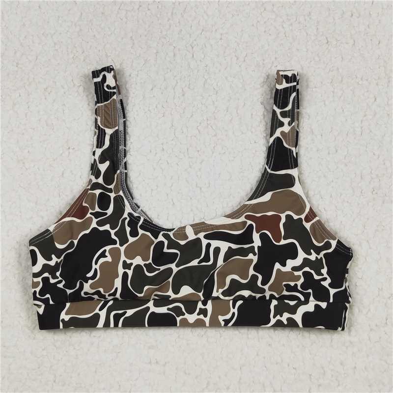 6.25S0566 Adult female camouflage beige swimsuit vest