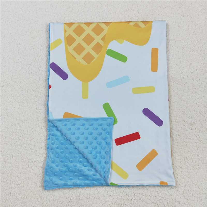 6.11 BL0200 Waffle Ice Cream Blue Baby Blanket