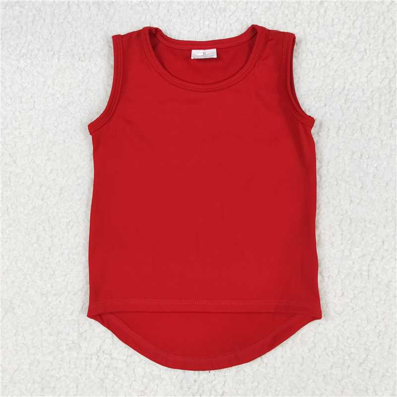 5.19 GT0981 Solid red sleeveless yoga top