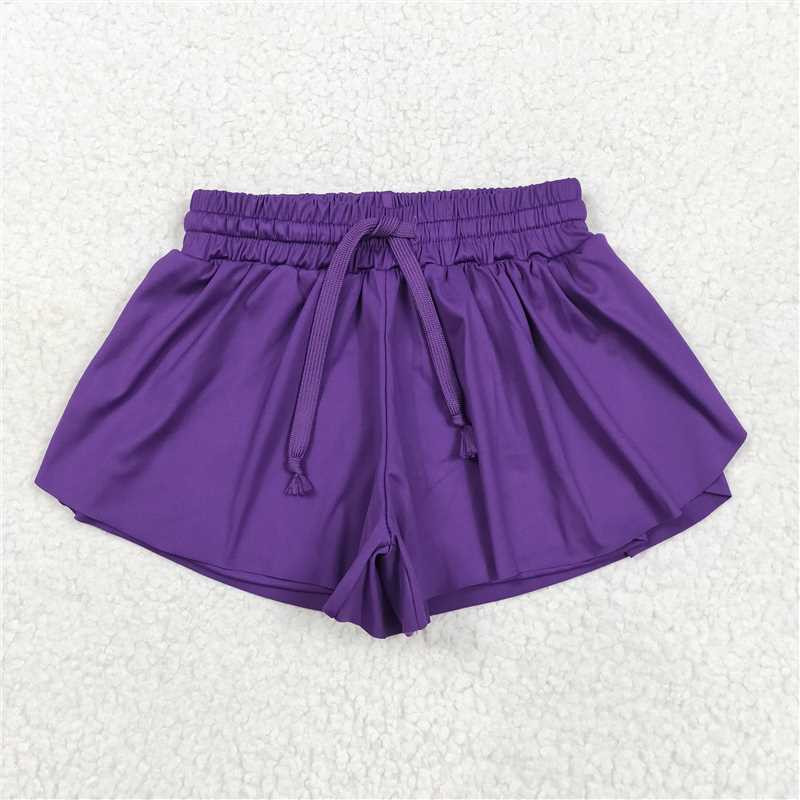 5.19 SS0602 Pure purple yoga shorts