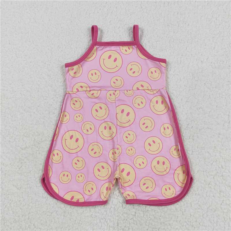 6.3 SR3083 Smiley pink sleeveless camisole jumpsuit