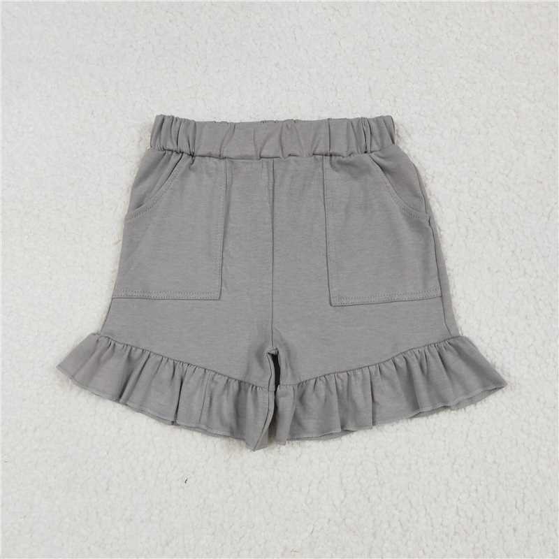 6.23 SS0563 Solid grey pocket lace shorts
