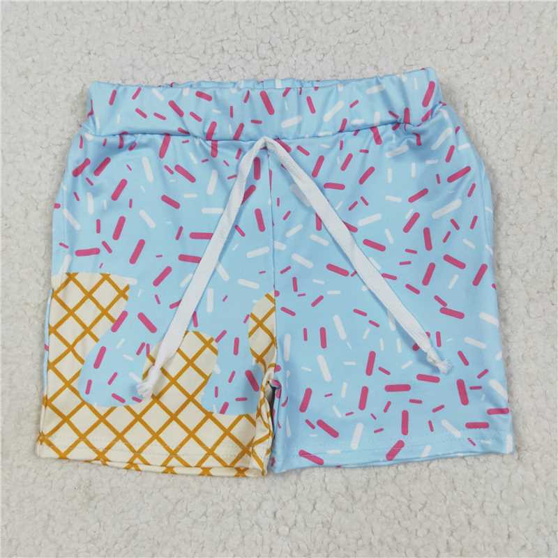 6.14 SS0609 Waffle Ice Cream Light Blue Pocket Shorts