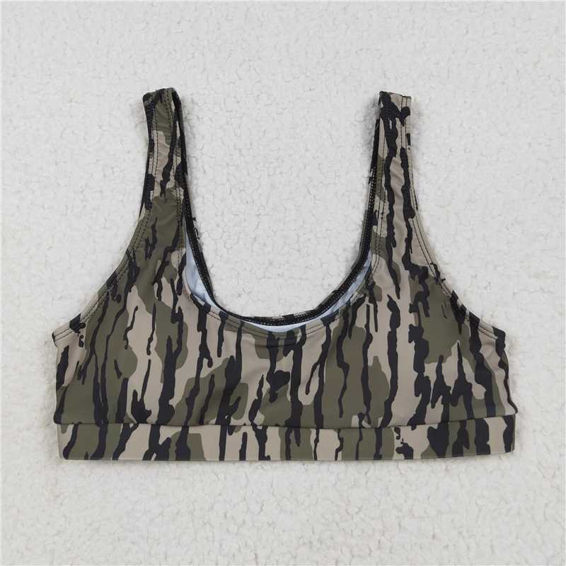 6.23 S0566 Adult female camouflage beige swimsuit vest