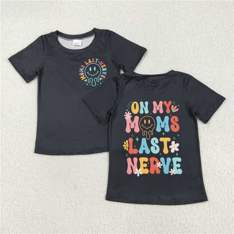 7.24 GT1026 on my moms last nerve smiley black short-sleeved top