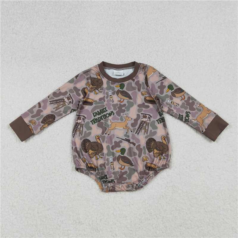 X10.13 LR2440 Duck camouflage brown long-sleeved jumpsuit