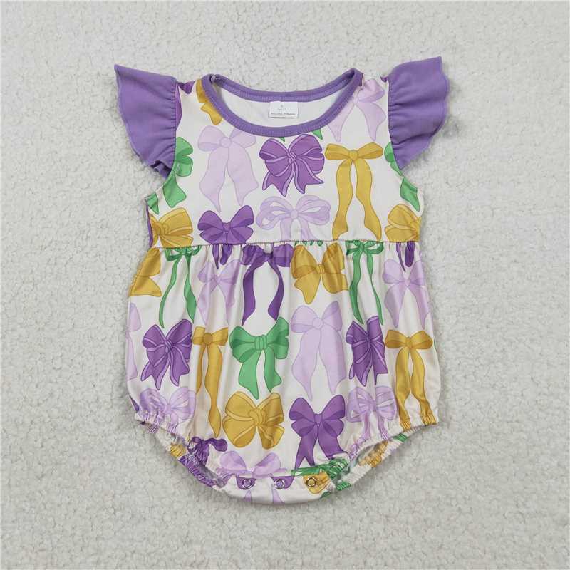SR3546 Carnival Bow Pattern Vest Bodysuit