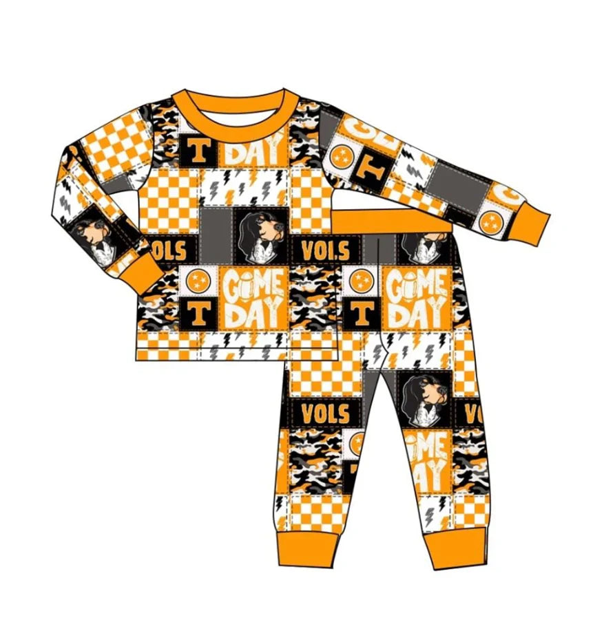 X8.15Baby Kids Gameday Vols Team Shirt Top Pants Pajamas Outfits Sets