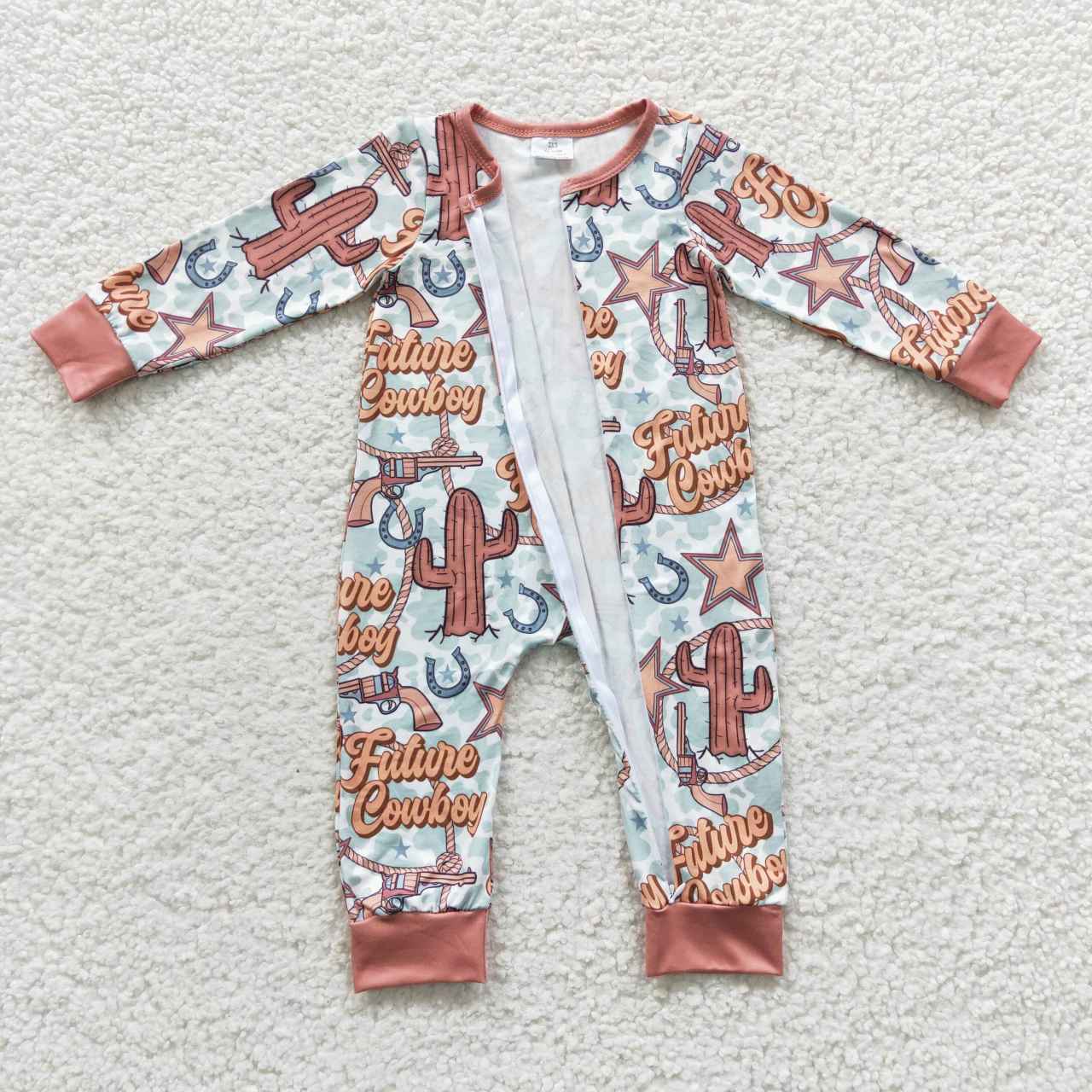 4.15zipper romper west girls jumpsuit baby clothes