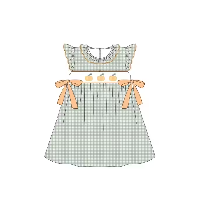 5.16 Pumpkin Plaid Dress
