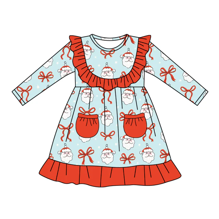 5.20 Santa Claus Pocket Long Sleeve Dress