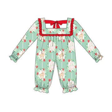 5.23 Cartoon Deer Green Toddler Clothes