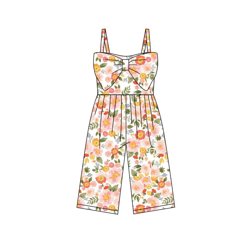 X11.24Preorder (moq 5)Baby Girls Colorful Flowers Pants Jumpsuits