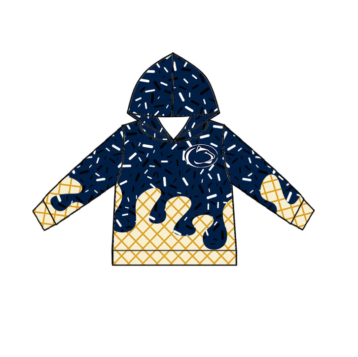 7.2Preorder (moq 5)Baby Boys Navy Cheetah Long Sleeves Drip Team Hoodies Top