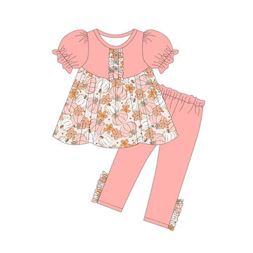5.26 Pink Pumpkin Short Sleeve Suit