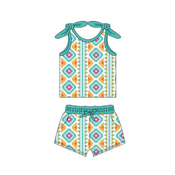 4.30 Diamond Green Suspender Girls Suit