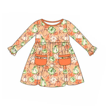 5.24 Pumpkin Orange Pocket Dress