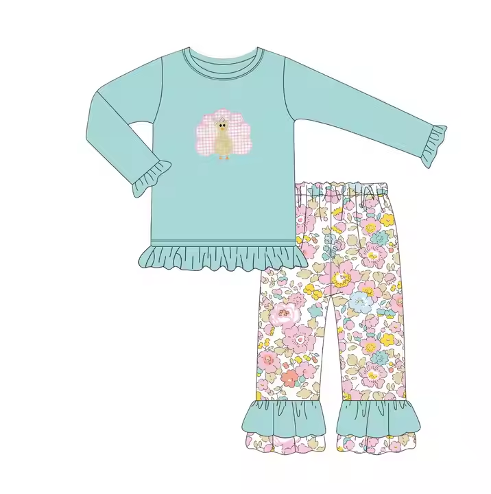 5.21 Pumpkin Turkey Girl Flower Set