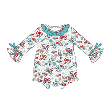 5.26 Snowflake Christmas Blue Long Sleeve Toddler Clothes