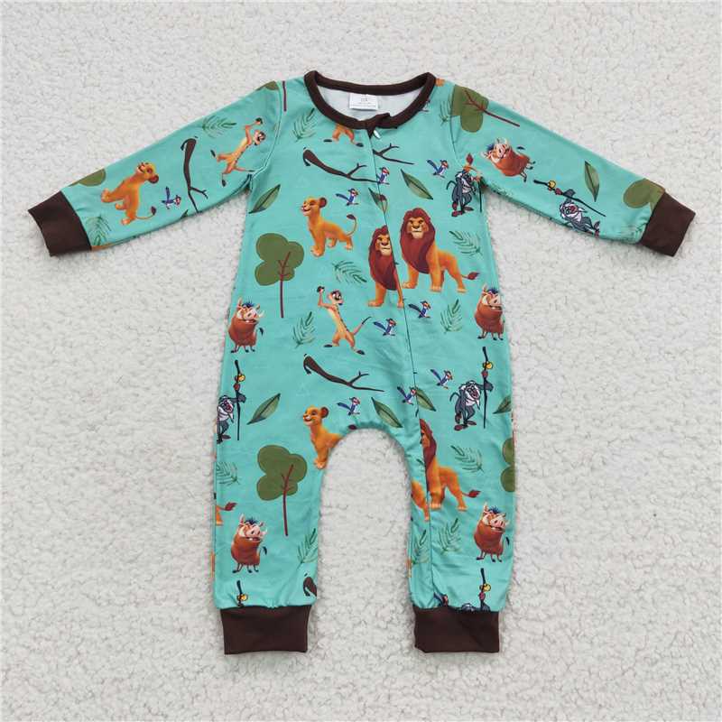 4.15zipper romper lion king jumpsuit baby clothes